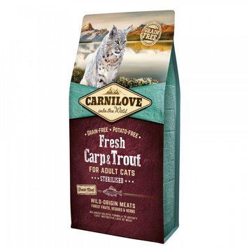 Корм сухий Carnilove Fresh Carp and Trout Sterilised for Adult cats для дорослих стерилізованих та кастрованих котів 170878/7465 фото