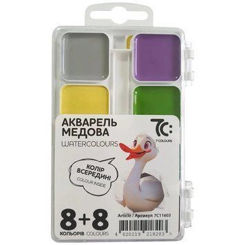 Акварель медова 16 кольорів 7C11603 4820219218203 7C11603 фото