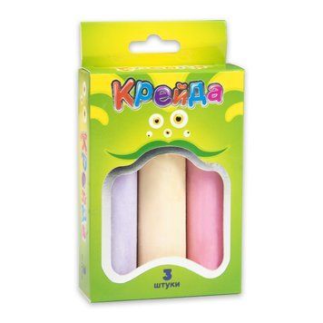 Мел Strateg Велика кругла різнобарвна &mdash; 3 шт (50100) 50100 фото