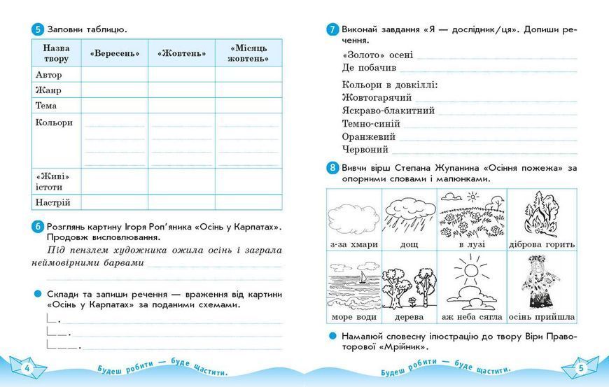 Книга Українська мова та читання. 3 клас. Робочий зошит. В 2-х ч. До підручника Оксани Вашуленко Ранок Автор - Царевська Н.І. 9786170965240 фото