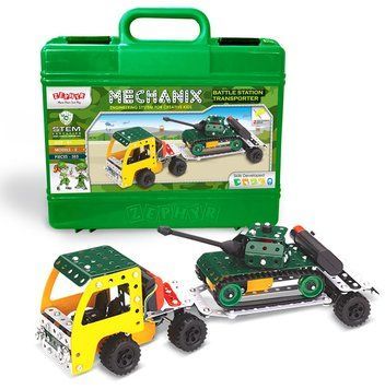 Металевий конструктор з електромотором у пластиковому кейсі MECHANIX Тягач (353елм/5мод) Zephyr 8904136010693 1069 8904136010693 фото