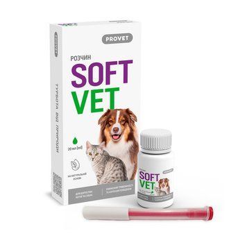 Фітокомплекс Provet SOFTVET антистресова дія та корекція поведінки для дорослих котів та собак 20 мл PR244015 PR244015 фото