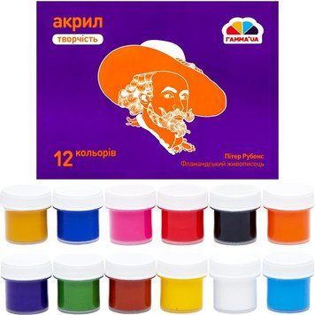Акрилові фарби 20 мл. 12 кольорів 400504 4820219213185 400504 фото