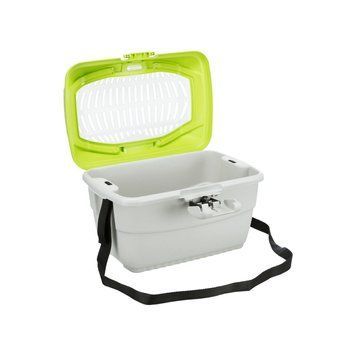 Переноска Trixie для гризунів Mini-Capri до 2 кг сіра/зелена пластик 40х22х30 см 4011905039800 4011905039800 фото