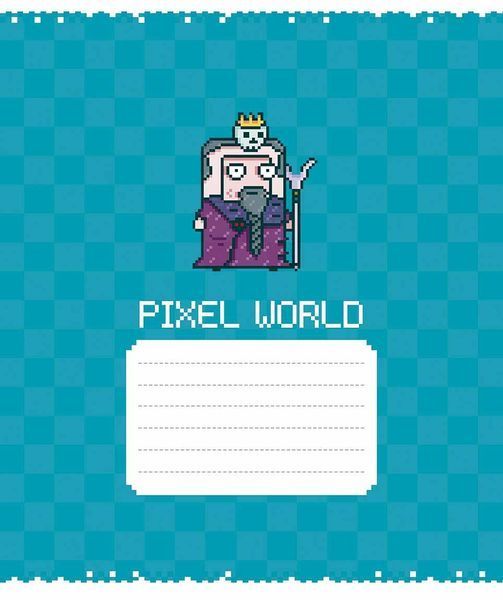 Зошит учнівський, набір 5 шт, Pixel world ВД-лак. Зошит Star у лінію 18 арк. 3563 4820006472092 4820006472092_018-3563L фото