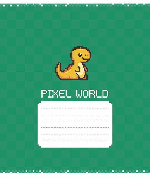 Зошит учнівський, набір 5 шт, Pixel world ВД-лак. Зошит Star у лінію 18 арк. 3563 4820006472092 4820006472092_018-3563L фото