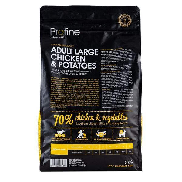 Корм сухий Profine Adult Large Breed Chicken для дорослих собак великих порід вагою від 25 кг з куркою та картоплею 3 кг 8595602517466 170542/7466***** фото