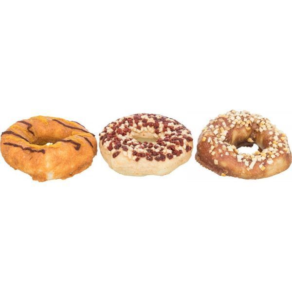 Ласощі Trixie Donuts для собак набір пончиків качка/тріска/курка 10 см 3 шт 100 г 4047974313350 31335***** фото