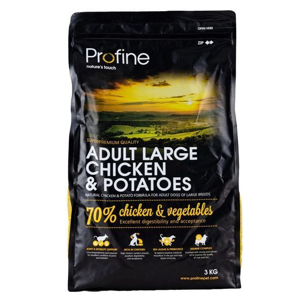 Корм сухий Profine Adult Large Breed Chicken для дорослих собак великих порід вагою від 25 кг з куркою та картоплею 3 кг 8595602517466 170542/7466***** фото