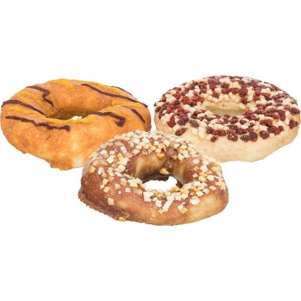 Ласощі Trixie Donuts для собак набір пончиків качка/тріска/курка 10 см 3 шт 100 г 4047974313350 31335***** фото