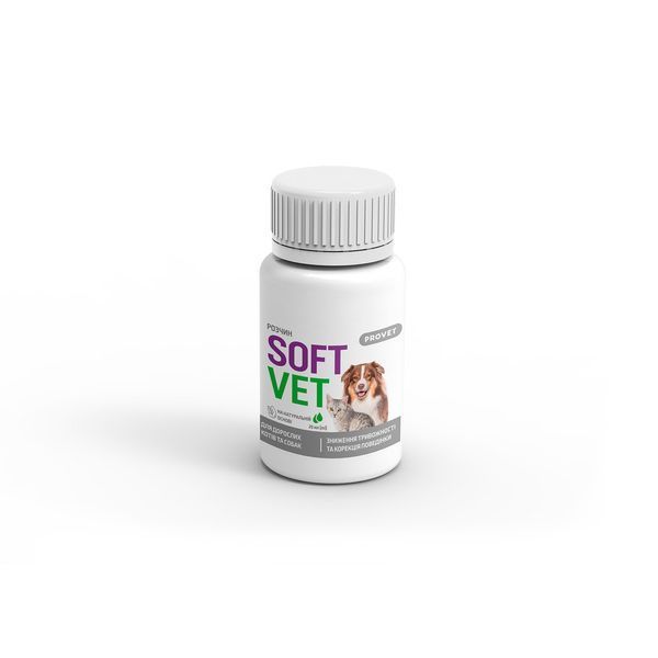Фітокомплекс Provet SOFTVET антистресова дія та корекція поведінки для дорослих котів та собак 20 мл PR244015 PR244015 фото