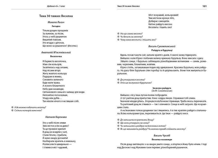 Книга Щоденні 5. Тексти для слухання. 1 клас Ранок Автор - Лиженко В. І. И693028УА 9786170965158 9786170965158 фото
