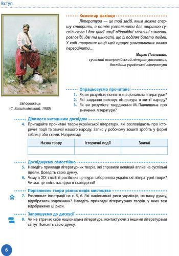 Книга Українська література. Підручник для 9 класу загальноосвітніх навчальних закладів Ранок Автор - Борзенко О. І.; Лобусова О. 9786170933744 фото