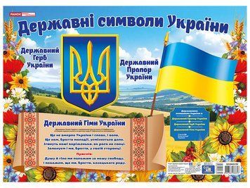 Плакат Державні символи України маленький Ранок 4827476988443 4827476988443 фото