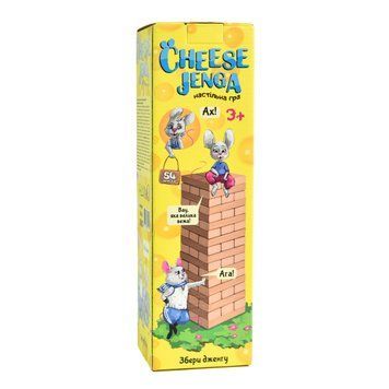 Настільна гра Cheese Jenga 54 бруски Strateg дерев'яна українською мовою (30545) 4823113872410 30545 фото