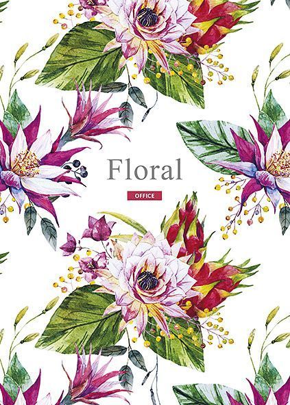 Набір 3 шт, блокнотів для записів Floral. Блокнот Школярик у лінію А5 50 арк. 814 A5-GB-050-814L 4823088200409 4823088200409_2 фото