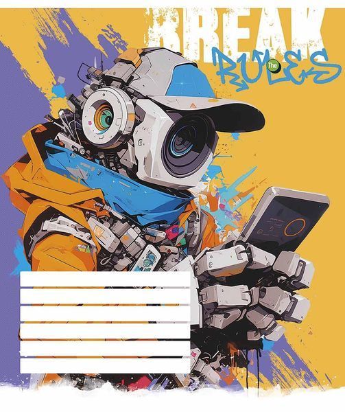 Зошит учнівський, набір 5 шт, Break the rules. Зошит Star у лінію 18 арк. 3492 4823088225730 4823088225730_018-3492L фото
