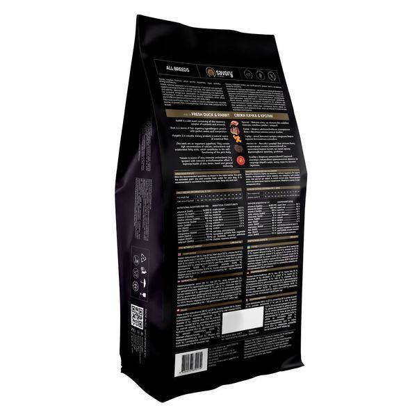 Корм сухий Savory Adult All Breeds rich in Fresh Duck and Rabbit для собак усіх порід зі свіжою качкою та кроликом 12 кг 4820232630181 4820232630181 фото