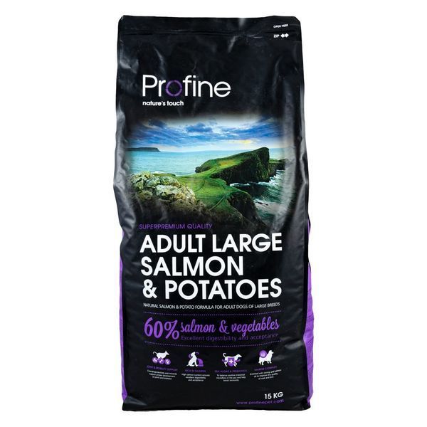 Корм сухий Profine Adult Large Breed Salmon для дорослих собак великих порід вагою від 25 кг з лососем та картоплею 15 кг 170557/7619***** фото