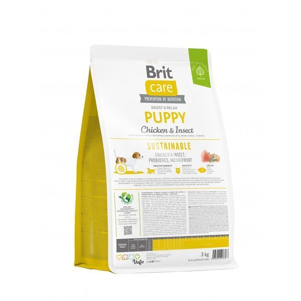 Корм сухий Brit Care Dog Sustainable Puppy для цуценят з куркою та комахами 3 кг 8595602558636 8595602558636 фото