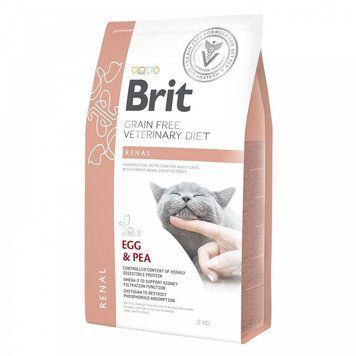Корм сухий Brit Grain Free VetDiet Cat Renal для котів з захворюванням нирок з яйцем та горохом 2 кг 170957/528325 фото