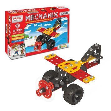 Металевий конструктор розвиваючий MECHANIX JUNIOR (155 елм./14 моделей) Zephyr 8904136090039 9003 8904136090039 фото