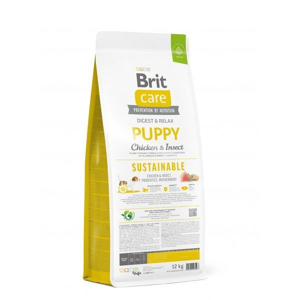 Корм сухий Brit Care Dog Sustainable Puppy для цуценят з куркою та комахами 12 кг 8595602558629 8595602558629 фото