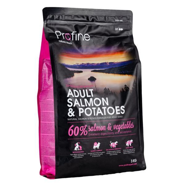 Корм сухий Profine Adult Salmon для дорослих собак усіх порід з лососем та картоплею 3 кг 170554/7589***** фото