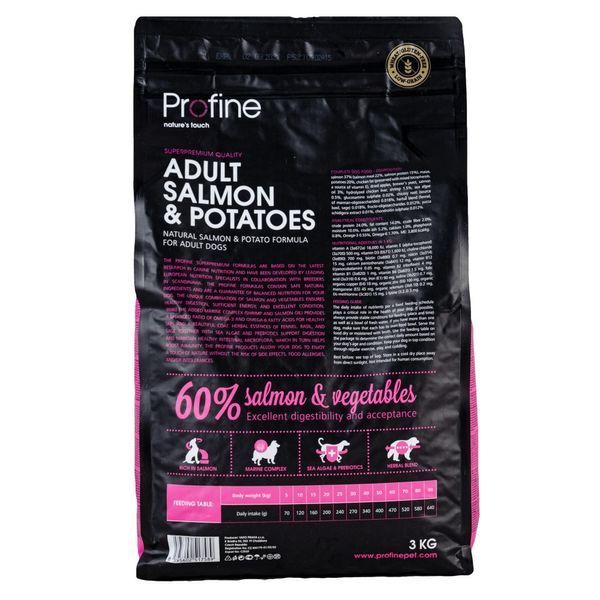 Корм сухий Profine Adult Salmon для дорослих собак усіх порід з лососем та картоплею 3 кг 170554/7589***** фото