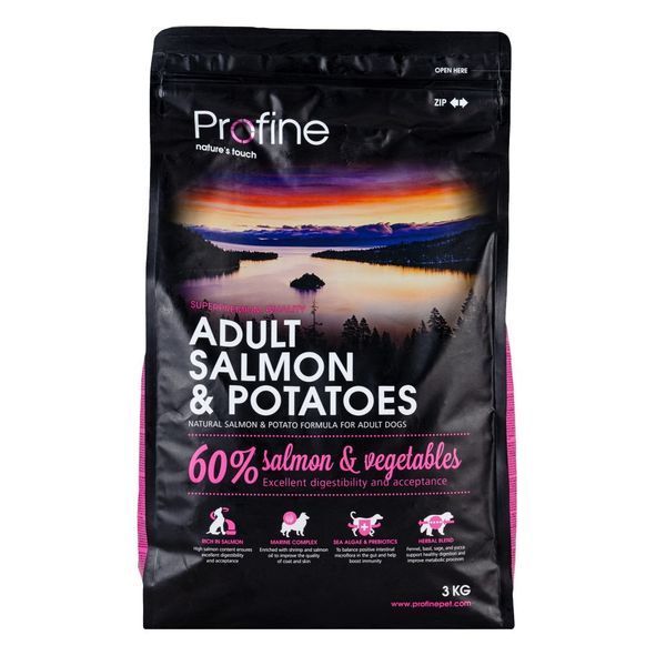 Корм сухий Profine Adult Salmon для дорослих собак усіх порід з лососем та картоплею 3 кг 170554/7589***** фото