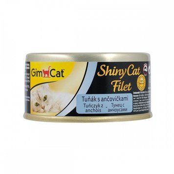 Корм вологий GimCat Shiny Cat Filet для котів з тунцем та анчоусом 70 г G-412924 / 413761 фото