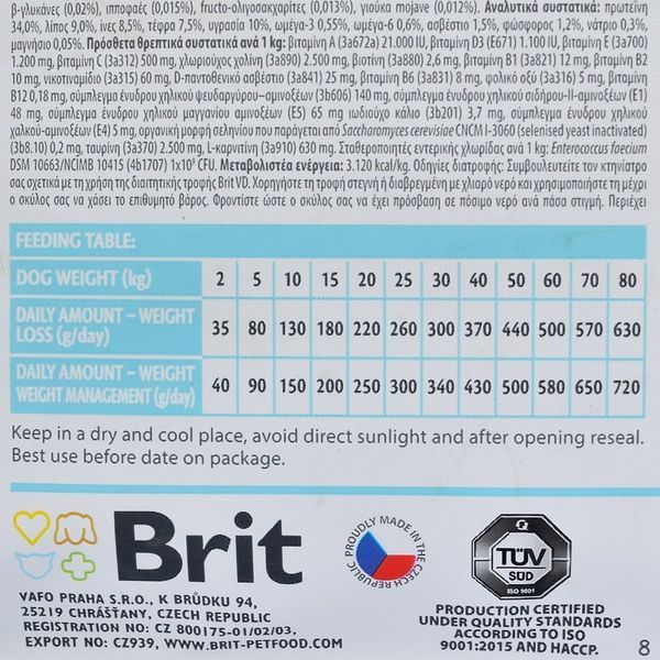 Корм сухий Brit Grain Free VetDiet Dog Obesity для собак для корекції ваги беззерновий з ягням індичкою та горохом 12 кг 8595602528066 170940/8066 фото