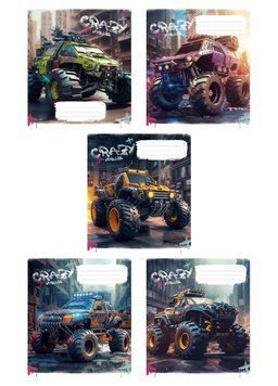 Комплект 5 шт загальних зошитів Monster trucks. Зошит Школярик 36 арк. у лінію 3283 036-3283L 4823088231274 4823088231274_7 фото
