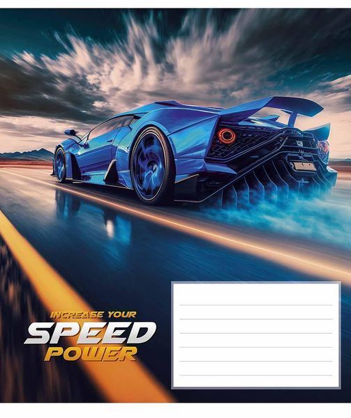 Зошит учнівський, набір 5 шт, Speed power ВД-лак. Зошит Star у клітинку 24арк. 3297 4820006472108 4820006472108_024-3297K фото