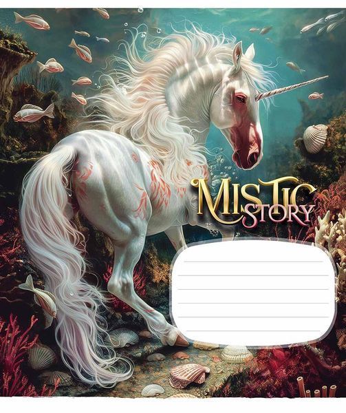 Зошити учнівські, 5 шт, по 24арк., глiтер, Зошит Школярик Mistic story у лінію 3441 4820006471965 4820006471965_024-3441L фото