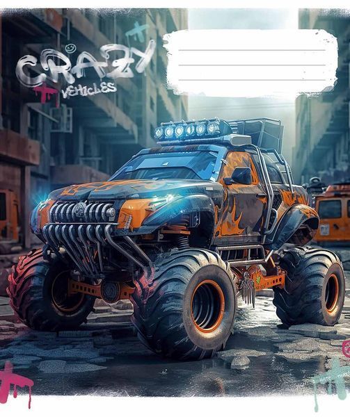 Комплект 5 шт загальних зошитів Monster trucks. Зошит Школярик 36 арк. у лінію 3283 036-3283L 4823088231274 4823088231274_7 фото