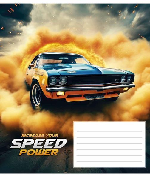Зошит учнівський, набір 5 шт, Speed power ВД-лак. Зошит Star у клітинку 24арк. 3297 4820006472108 4820006472108_024-3297K фото