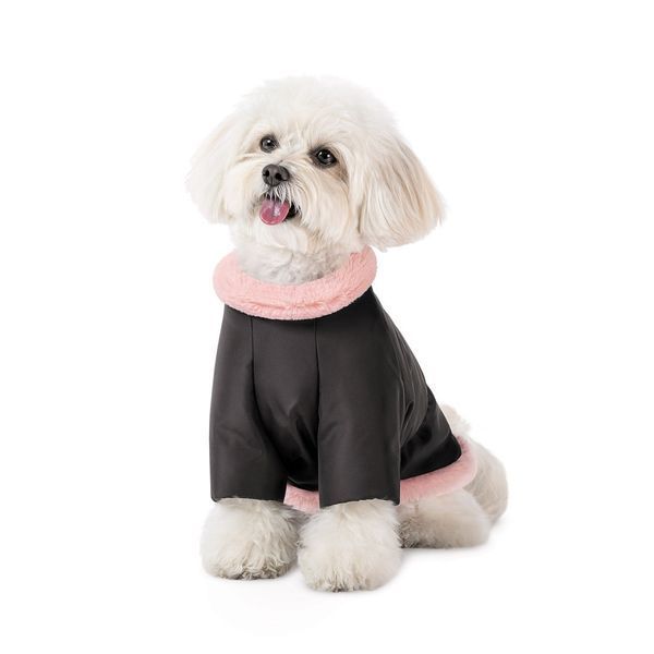 Куртка Pet Fashion Mery для собак чорний/рожевий S 4823082443154 4823082443154 фото