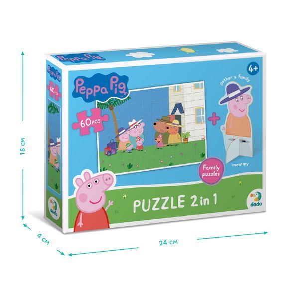 Пазл 2в1 Dodo "Peppa Pig. На відпочинку" 60 елементів 4+ 200121 фото