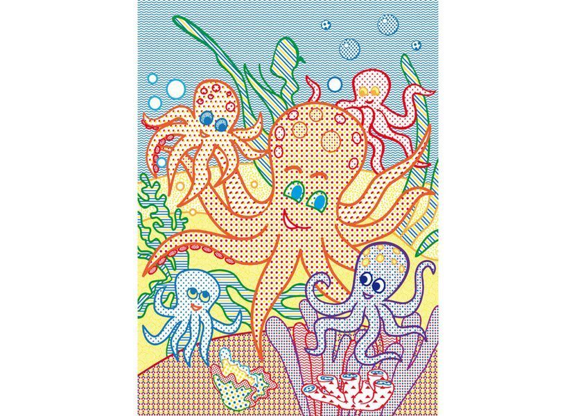 Великі водяні розмальовки з кольоровим контуром. Морські тварини (Crystal Book) F00025874 фото