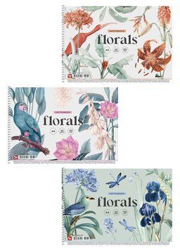 Набор альбомов для рисования 3шт. Florals. (ВД+УФ-лак). Альбом Школярик 40 л. А4 PB-SC-040-567 4820006472047 4820006472047_4 фото