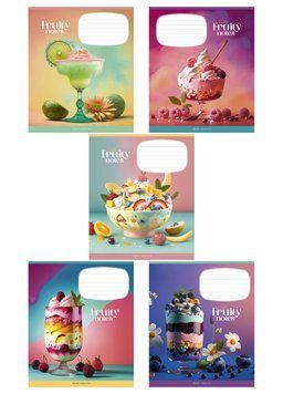 Комплект 5 шт загальних зошитів Fruity heaven. Зошит Школярик 36 арк. у лінію 3409 036-3409L 4823088231274 4823088231274_8 фото