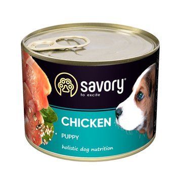 Корм вологий Savory Dog All breeds Puppy Chicken паштет для цуценят усіх порід з куркою 200 г 4820232630532 4820232631010 фото