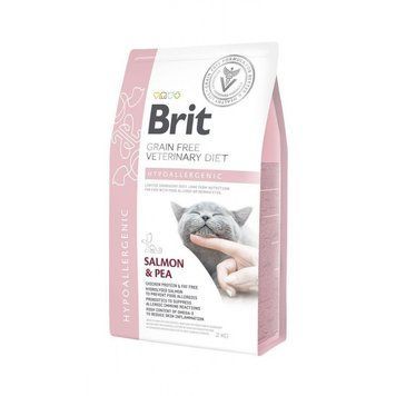Корм сухий Brit Grain Free VetDiet Cat Hypoallergenic для котів з харчовою алергією та непереносимістю з лососем та горохом 170960/528370 фото