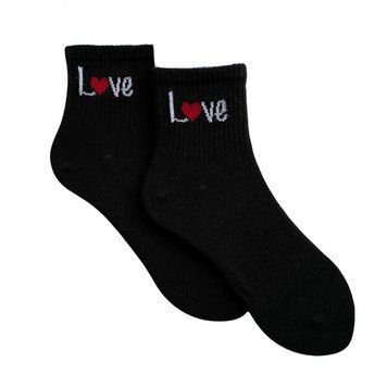 Шкарпетки дитячі "LOVE" з індійської бавовни чорні 413006 413006 фото