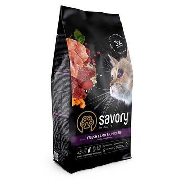 Корм сухий Savory Adult Cat Steril Fresh Lamb and Chicken для стерилізованих котів з ягнятиною та куркою 2 кг 30112 фото