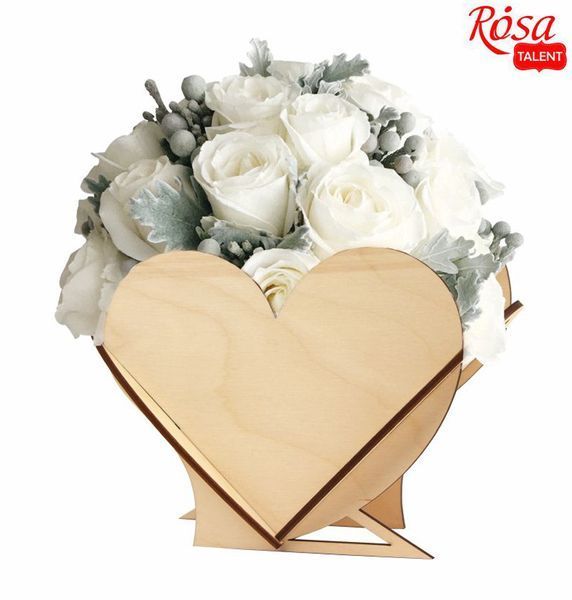 Подарунковий пакет &bdquo;Серце&ldquo;, фанера, 18х14,5х8,5см, ROSA TALENT 4823100233910 фото