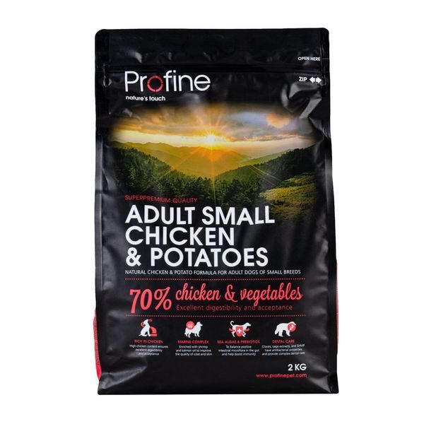 Корм сухий Profine Adult Small для дорослих собак дрібних порід вагою 1-10 кг з куркою та картоплею 2 кг 170537/7411***** фото