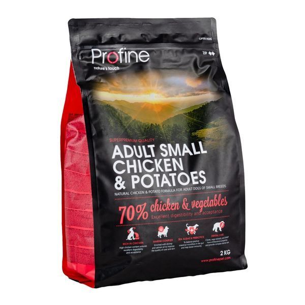 Корм сухий Profine Adult Small для дорослих собак дрібних порід вагою 1-10 кг з куркою та картоплею 2 кг 170537/7411***** фото