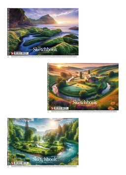 Комплект 3 шт. альбомів для малювання. Альбом Школярик А4 30 арк. 120г/м2 8034 4823088243970 4823088243970_030-8034 фото